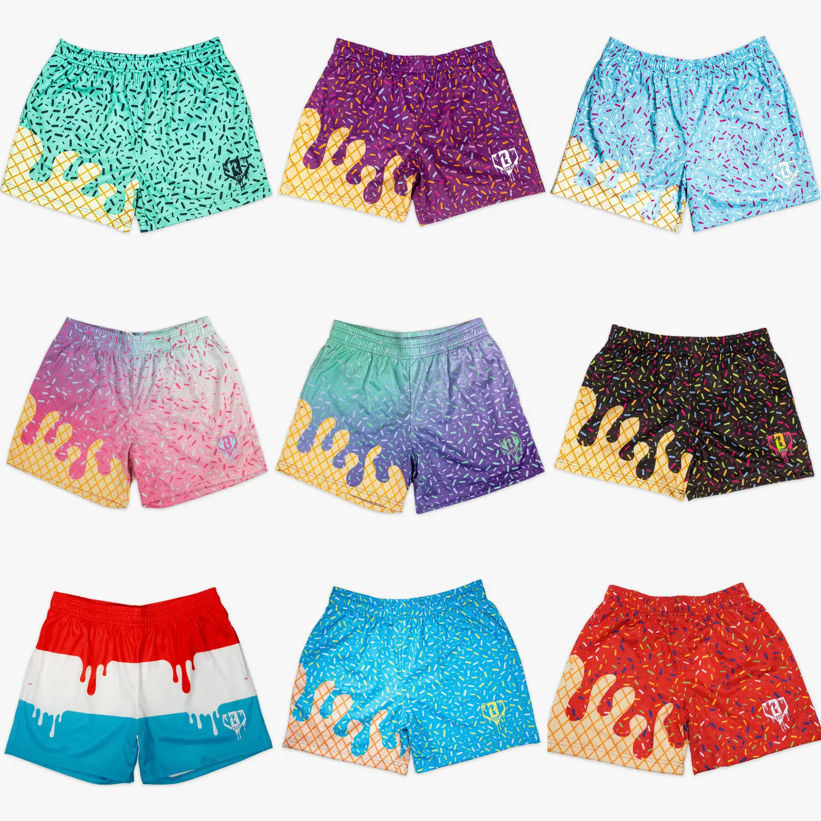 [ Baseball 101 Mesh Short ] Ice Cream Youth Shorts, Premium Men's Graphic Mesh Shorts – Luxury Streetwear & Athletic Gym Shorts