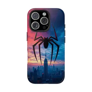 Spid3r M@n Dark Spider Web Phone Case Cool Comic Arachnid Hero Matte Back Cover for iPhone 17 - 11 Pro Max Plus Mini X XR XS 7 8 Plus or SAMSUNG GALAXY S25 - S21 Ultra Plus