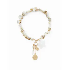 Cider SHELL & STARFISH & FLORAL NECKLACE