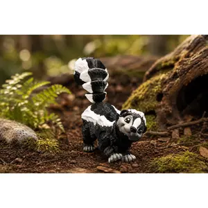 Articulated Skunk – Poseable Desk Companion in Multiple Sizes – Customization Available!