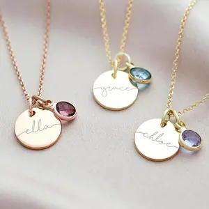 Personalized Birthstone Necklace for Women Best Customized Christmas Jewelry for Mother Gift Necklace Name Personalized for Mom