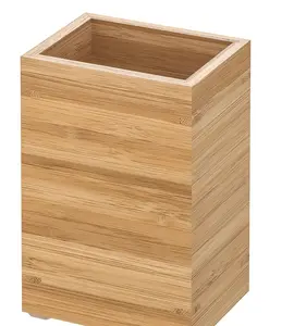 Ikea DRAGAN Toothbrush Holder, Bamboo Bathroom Organizer, Value Pack of 8 – Natural Bamboo Toothbrush Cups for Toothpaste, Makeup Brushes & Countertop Storage
