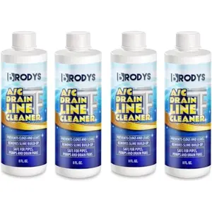 A/C HVAC Drain Line Cleaner Bottle, 2 MONTH SUPPLY, Suitable for home office restaurants and large commercial buildings AC Drain Line Condensate Cleaner 8oz 4 Count