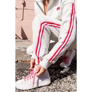 Comfort Zone Joggers - Main Squeeze | Womenswear Loungewear | Fleece Lined Joggers | Track Stripe | Track Pants