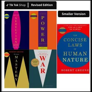 Robert Greene 5-Book Set (CONCISE EDITIONS) – Exact Copy Set | 48 Laws of Power, Art of Seduction, Mastery & More (Smaller Version)