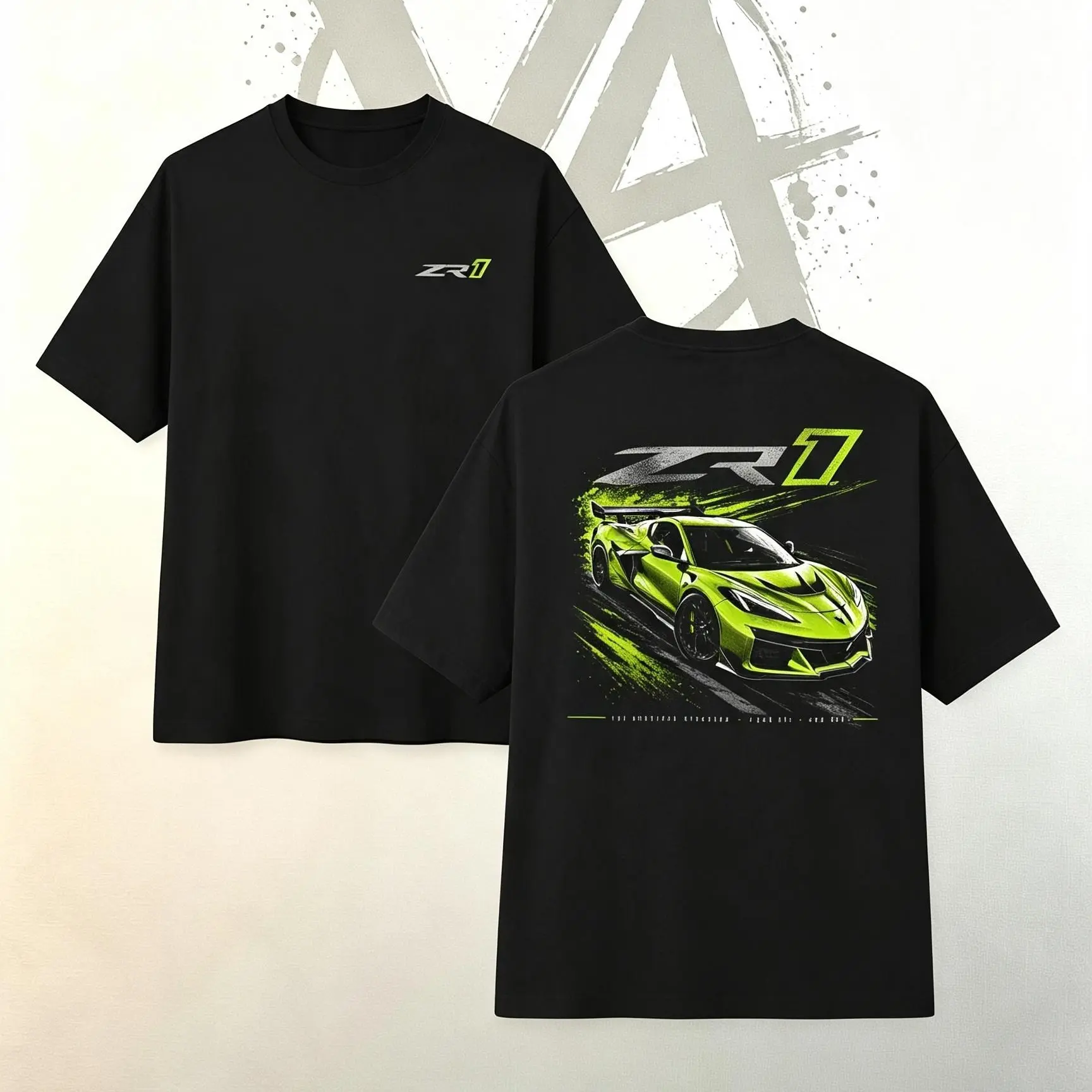 [AVT] supercar C8 ZR1 "American Hypercar" Oversized Graphic T-Shirt,Casual Regular Fit Gearhead Merch, High-Performance Gift for Muscle Car Enthusiasts,unisex racing play classic car show, muscle car guy meet part lover,casual regular fit car merch
