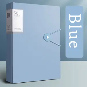 60 Grid A4 File Folders, High Transparency Waterproof PP Material, Ideal for Home School Office Document Storage and Organization, Office Supplies