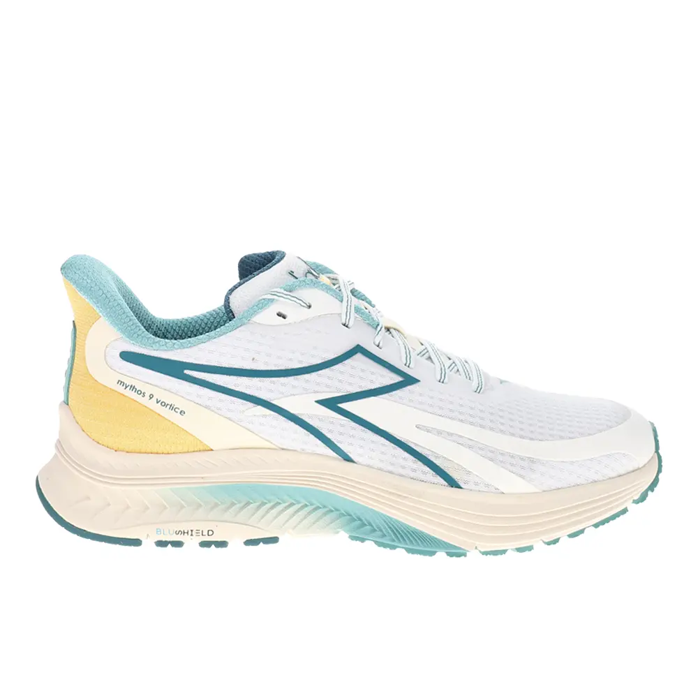 diadora Womens Mythos Blushield 9 Vortice Running Sneakers Shoes - Green, White