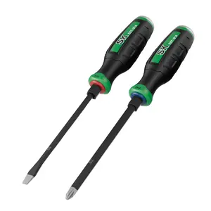 SK Heavy Duty Screwdriver Set, Demolition Driver, Slotted and Phillips, S2 Steel, SureGrip Handle