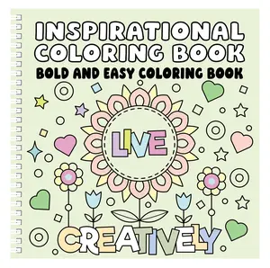 Inspirational (Bold and Easy Coloring Book) Uplifting Quotes & Bold Illustrations for Relaxation and Motivation