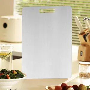 Stainless Steel Double Sided Chopping Board, 1 Count Cutting Board, Kitchen Chopping Board for Meat & Vegetable, Kitchen Accessories，Chopping，New Year's Gift Chopping