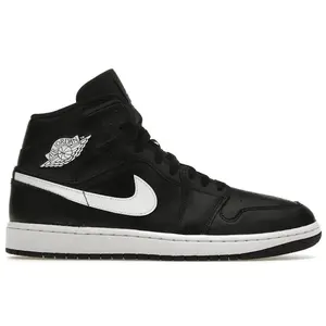 Jordan Women's 1 Mid Black White Basketball Shoes, from StockX