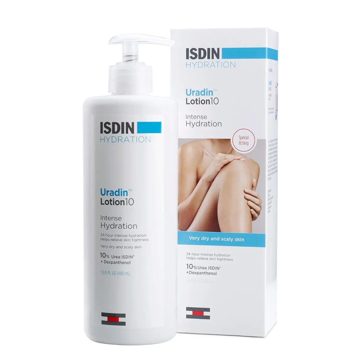 Uradin 10 Body Lotion - 24-Hour Intense Hydration, Non-Greasy, Fast-Absorbing Moisturizer for Dry/Very Dry Skin, Itching Relief, 13.5 Fl Oz