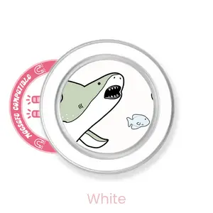 abbyrose Sharks & Minnows Phone Grip with magnet Clear White