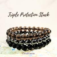 Smoky Quartz, Hematite, Black Obsidian