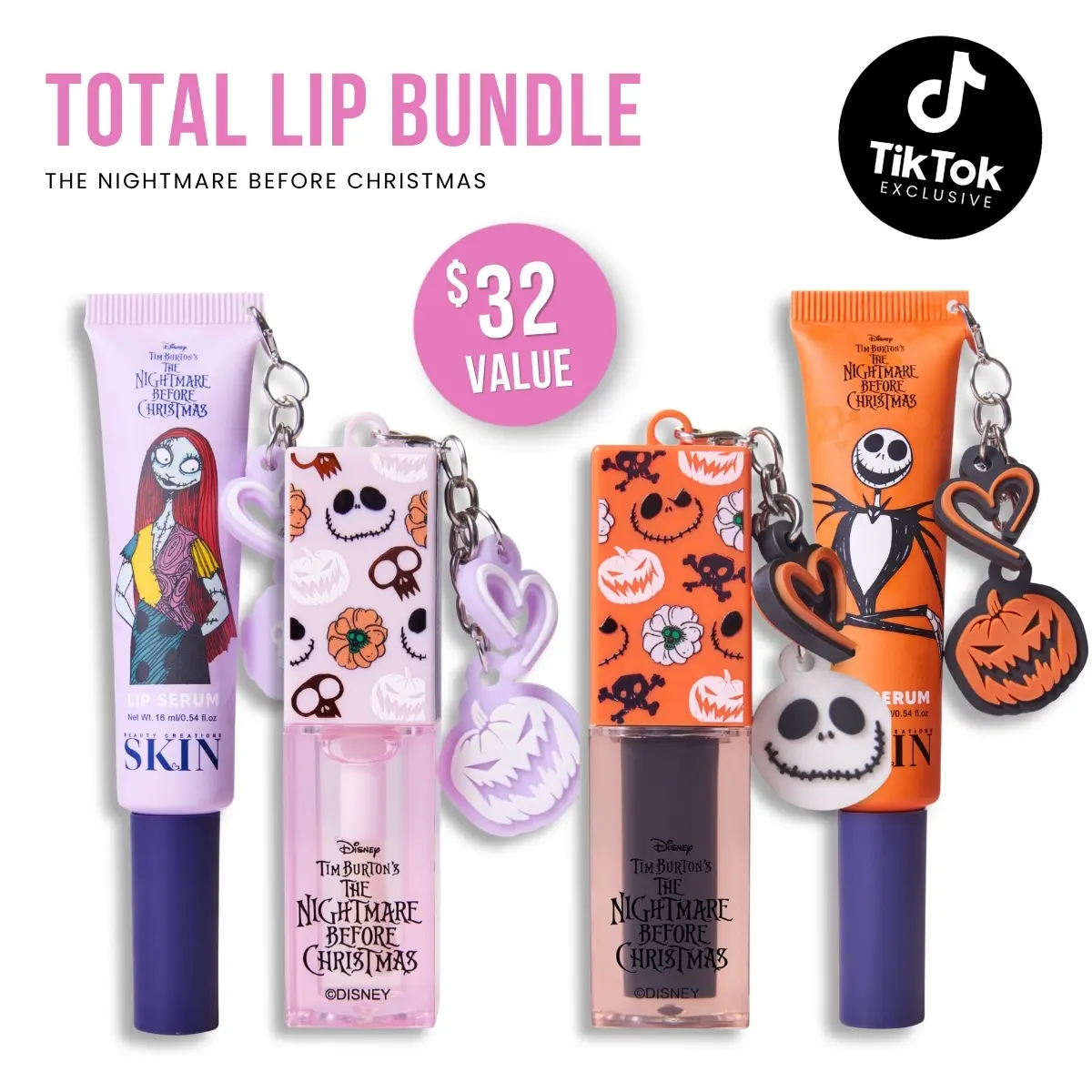 The Nightmare Before Christmas Lip Serum & Lip Oil Bundle