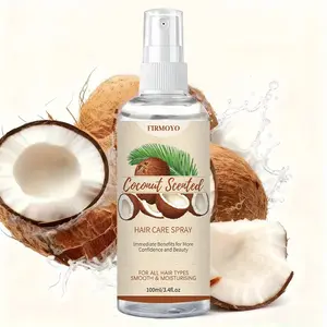 3.38oz Coconut Scented Hair Mist - Hydrating, long-lasting coconut fragrance, softens hair strands, enhances shine, ideal for dry hair types and daily hair care, Smoothing Spray