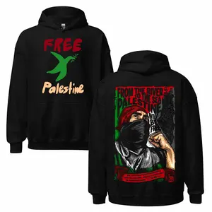 Stand Out in Style: Palestine Freedom x Retro Aesthetic Oversized Hoodie - Bold Double-Sided Print, Unisex Pullover, Limited Edition for Cozy Casual Vibes