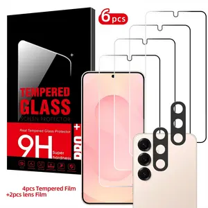 4 Pack for Samsung Galaxy S24  Screen Protector, Tempered-Glass, Micro-curved Edges, Case Friendly, Bubble Free, HD Clear, Easy Installation