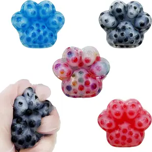 4-Pack Pimple Popping Squishy - TPR Stress Relief Ball for Adults & Teens, Realistic Acne Popping Simulation Sensory Fidget Toy, Multicolor for Anxiety and Focus