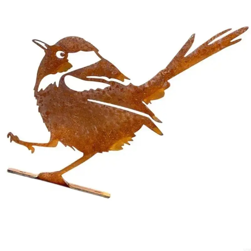 Iron Robin Bird Decoration, Outdoor Garden Fence Collectible, Authentic Antique Aesthetic Piece for Interior Design & Living Room Shelves