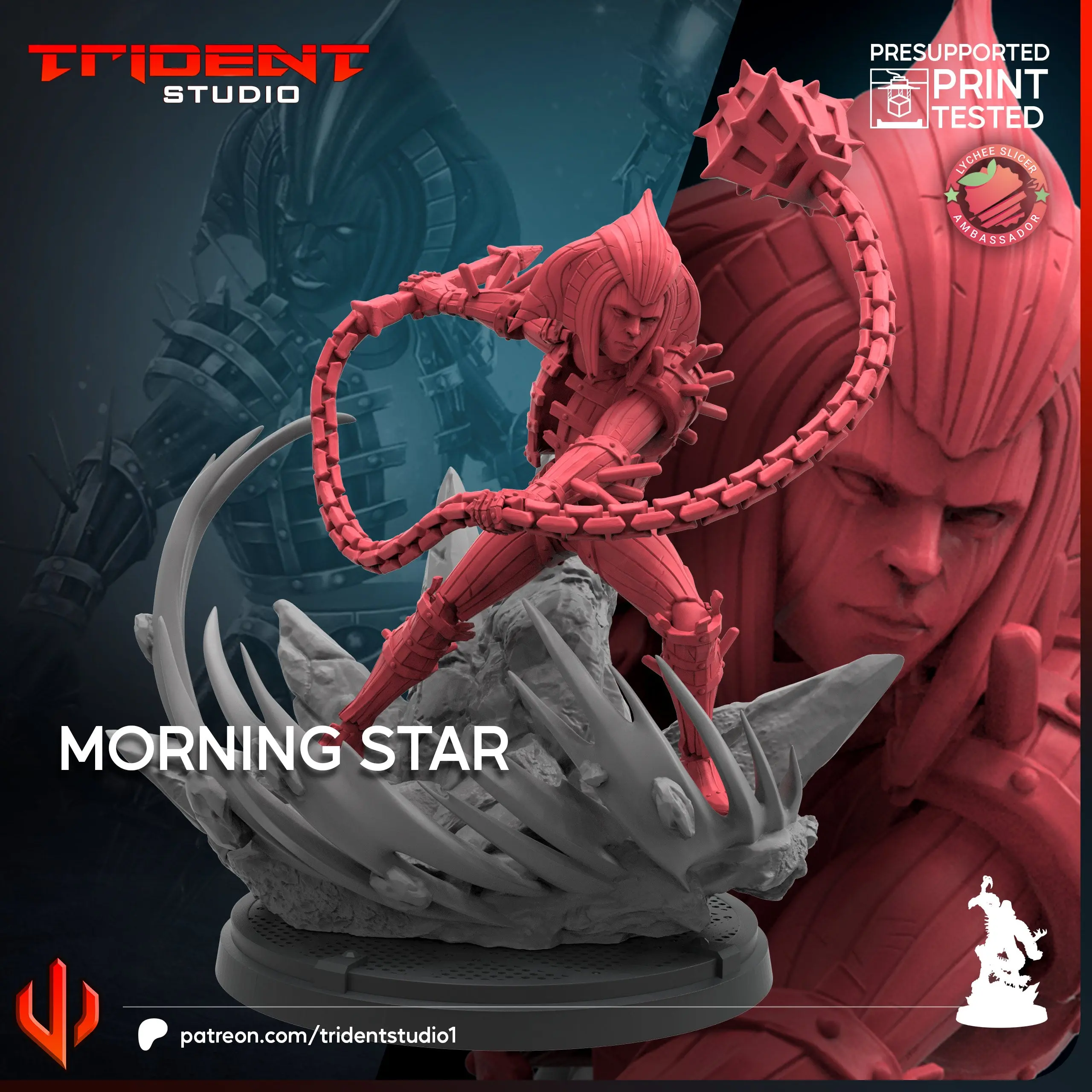 Morning Star 3D Printed Miniature - Marvel: Crisis Protocol Proxy, Detailed Sculpt Fan Collectible by Trident Studios