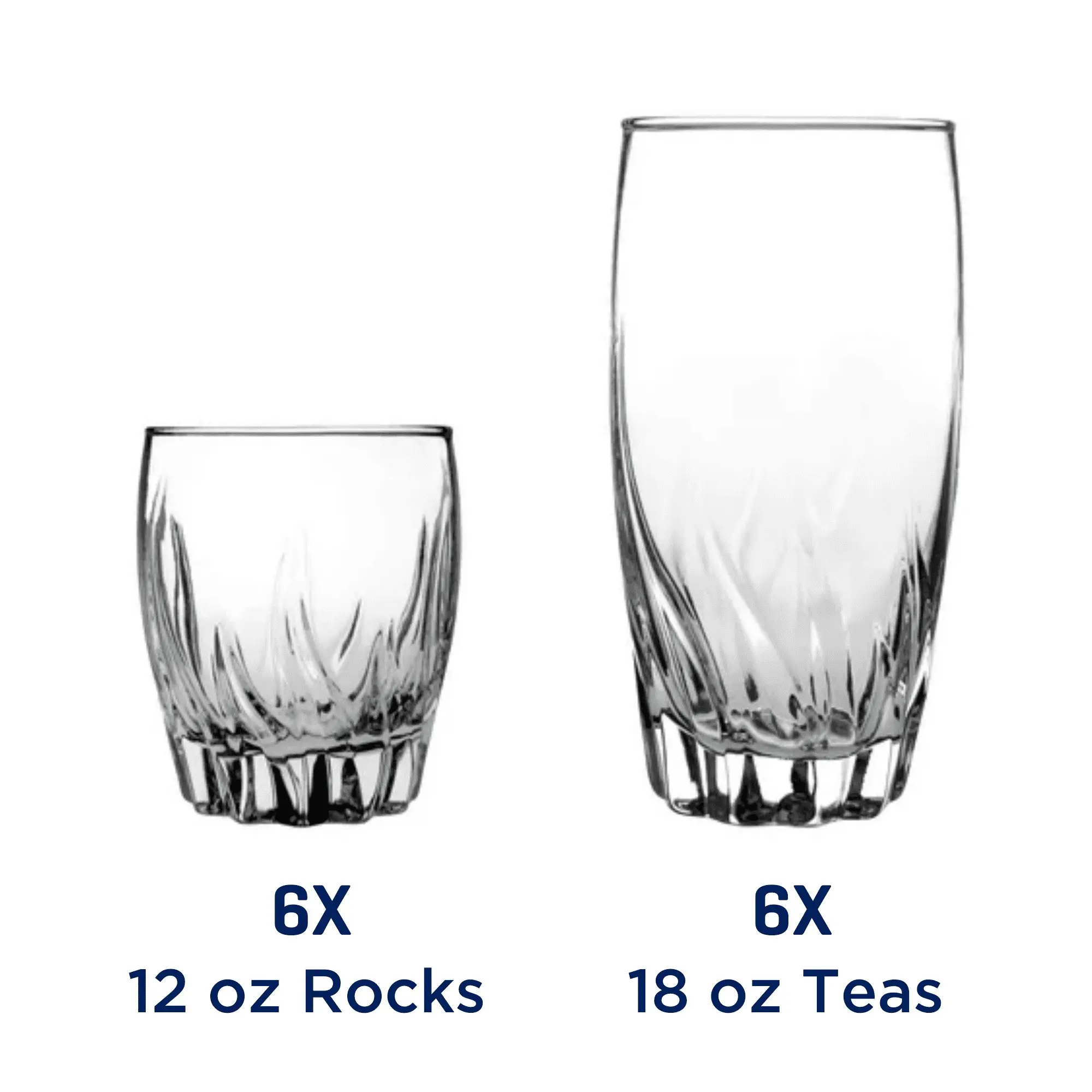 Mainstays 12 Piece Radiant Drinking Glasses Set, 16 oz & 12 oz Clear Glasses  - TikTok Shop