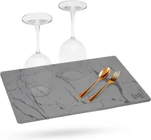 Stone Drying Mat for Kitchen Counter, Stone Dish Drying Mats for Kitchen Counter, Dish Drying Stone Mat drying mat dish drying Coasters Stylish Tableware Indoor stone dish