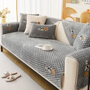 Soft Plush Faux Fur Sofa Cover (SOLD BY PIECE NOT ALL SET), Cozy Non-Slip Durable Cushions Protector, Furniture Protector for Pets, Washable Living Room Home Decor