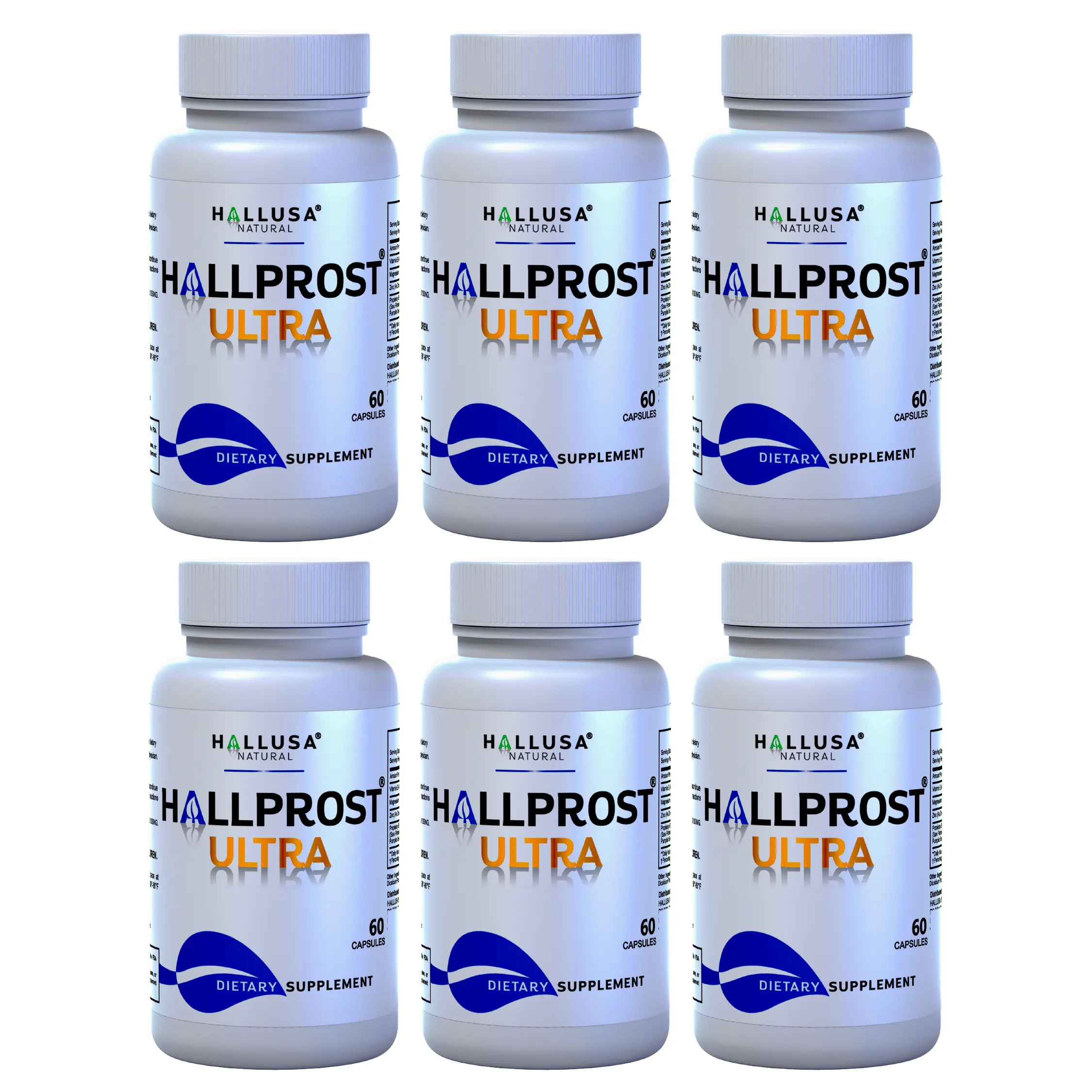 Hallprost Ultra x 360 Cap - Advanced Prostate Formula - Saw Palmetto, Pygeum & Pumpkin Seed - Dietary Supplement For Hallusa Natural