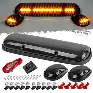 Partsam LED Cab Marker Roof Running Lights Assembly For Silverado/Sierra 1500