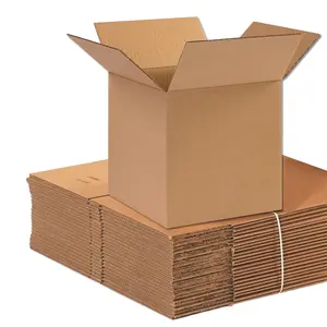 Corrugated Cardboard Box, 10" L x 10" W x 10" H, Kraft, For Shipping, Packing and Moving (Pack of 25)