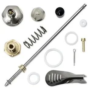 LAUCO Non Aerosol Pressure Sprayer - Refillable Pressurized Sprayer Bottle for Oil, Solvent, Degreasers - Rechargeable Steel Canister with Brass Nozzles, 32oz (Rebuild Kit)