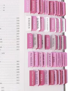 Pink Bible Tabs for Women & Men, Laminated Bible Tabs for Study Bible, Boho Theme Bible Tabs for Easy Navigation, Simplify Your Bible Reading Experience with Easy-to-Use Indexing Tabs