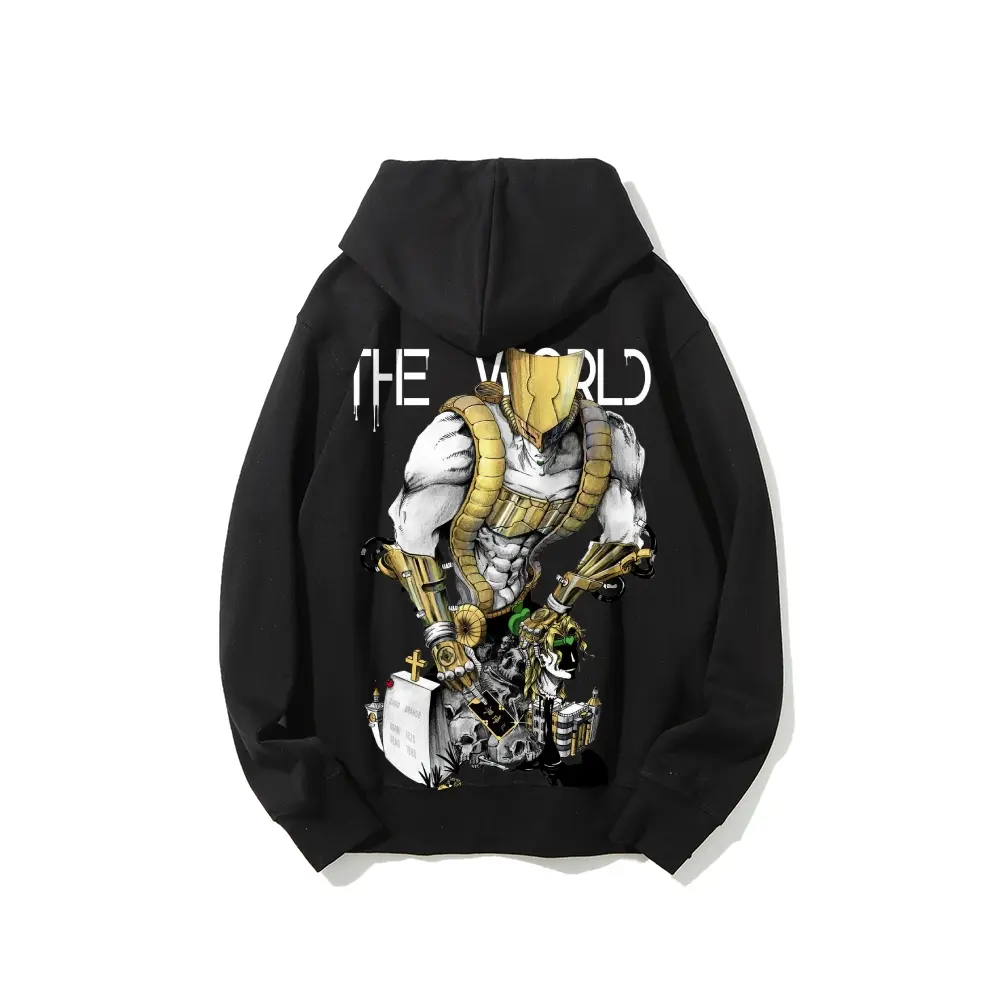 Men's World-Inspired Premium Cotton Blend Hoodie - Made in the USA, Relaxed Fit, Streetwear Style