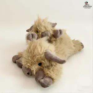 JIAJCHUF, Three Sizes Highland Cow Plush Toy, Realistic Cow Doll, Soft Animal Toy, Cuddly Stuffed Animal, Home Decoration, Best Gift, No Weighted Support