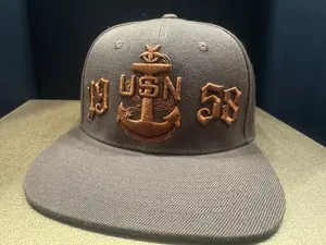 No. 95 Premium 1958 Senior Chief Flat Bill Ballcap With Adjustable Buckle | Brown | $34.99 | Free Shipping