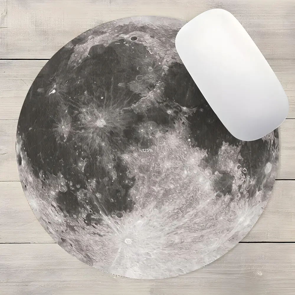 Mystical Full Moon Design Round Gaming Mouse Pad, Stylish Desktop Protector with Non-Slip Rubber Edges, Waterproof Small Size for Laptops and Desktops, Ideal Gift for Kids and Gamers, Non Slip Mousepad