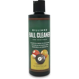 Billiard Ball Cleaner and Restorer Polish | All-in-One Pool Ball Cleaner | Removes Chalk , Dust, Dirt, and Grime