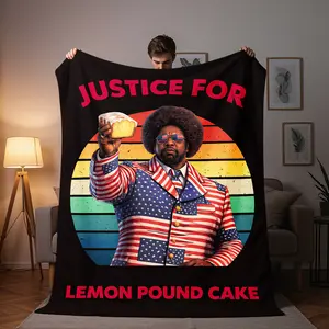 Justice For Lemon Pound Cake Blanket, Funny Meme Blanket, Cozy Throw Blanket, Humor Gift