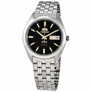 Orient Tri Star Crystal 21 Jewels Automatic Black Dial Unisex Watch Item