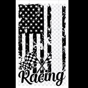American racing car or truck decal