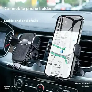 New car phone holder for air vents, Universal Car Mount, secure smartphone mount, reversible spiral hook mount, automotive positioning bracket, versatile assembly design.