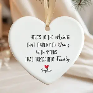 Custom Friend Ornament Months Turned to Years Friend Turned to Family Gifts For Neighbors Friendship Ornament Christmas Gift For Best Friend