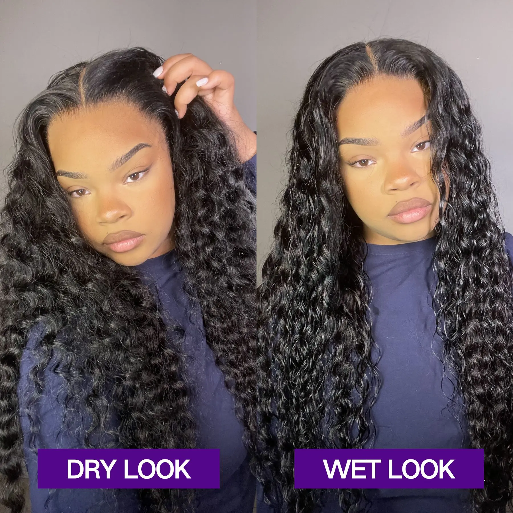 Lrv Hair 210% Density Pre Plucked Deep Wave Lace Frontal Wig 