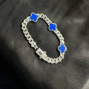 Pulsera 7mm con CZ y tonos azules 925 7”