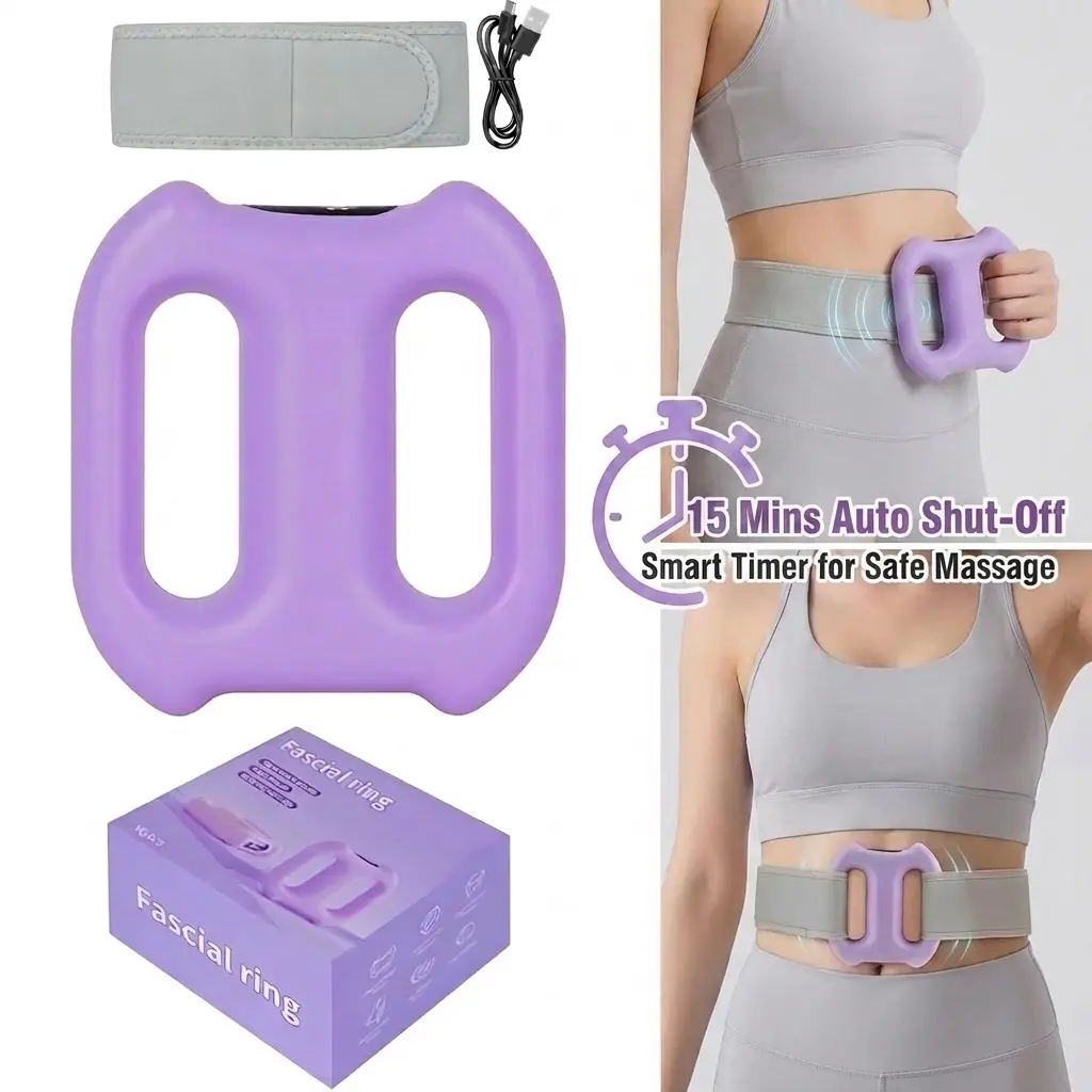 Adjustable Dual-Ring Vibration Massage Device, 2 Massage Modes, 5 Vibration Levels, 15-Minute Automatic Shut-Off Timer, Lightweight Compact Design for Relaxation and Everyday Use
