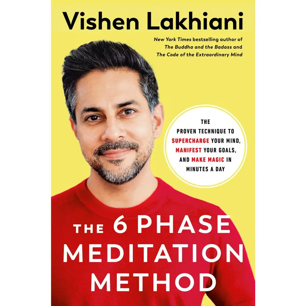 USED Book - The 6 Phase Meditation Method: The Proven Technique to Supercharge Your Mind, Manifest Your Goals, and Make Magic in Minutes a Day by Lakhiani, Vishen (Hardcover) - english