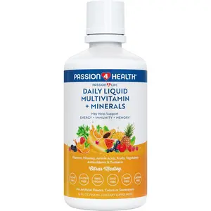 Mega Liquid Multivitamins, Trace Minerals, Amino Acids, Turmeric for Adults, Men, Women, Teens, Kids, Non-GMO, No Soy, No Dairy