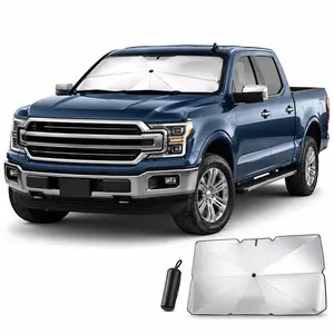 2026 Windshield Sun Shade Umbrella, Foldable Car Umbrella Sunshade with UV Block Car Front Window (Heat Insulation Protection) for Auto Windshield Covers Blackout Trucks Cars,55" L x 31.5" W